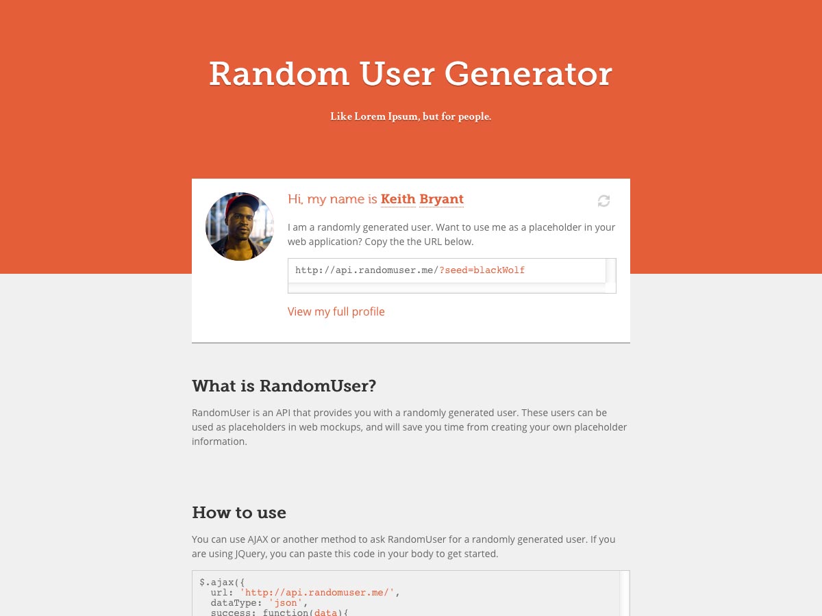 random user generator