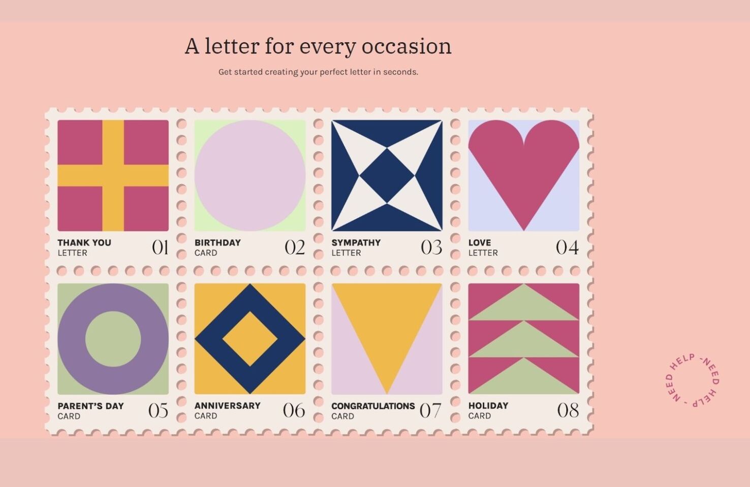 A letter for every occasion 0d0dcdb45e6eb89b4dbd7379b0730ab6